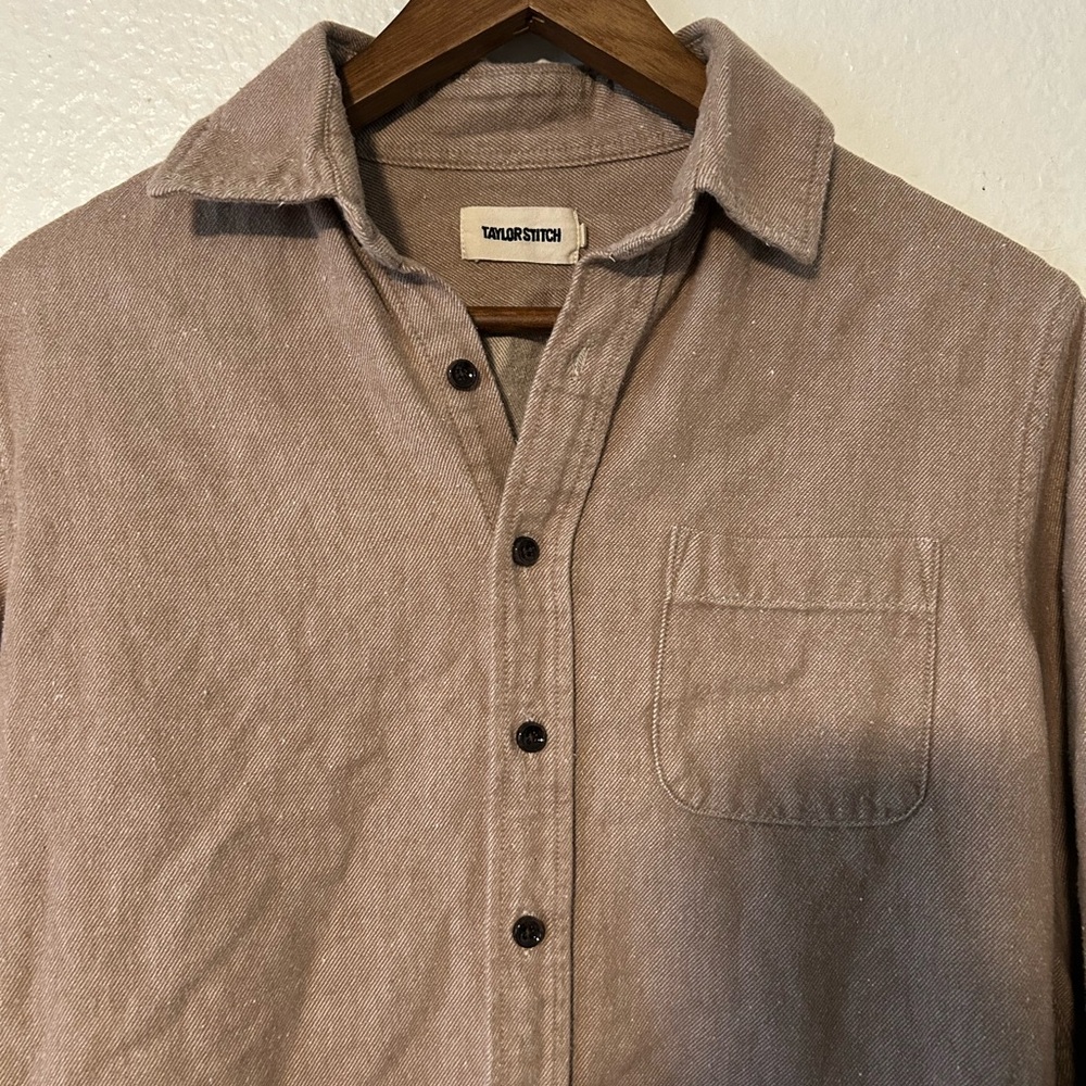 Taylor Stitch Casual Brown Button-Down Shirt SZ 38 Cotton Minimal Lumberjack - Picture 5 of 11